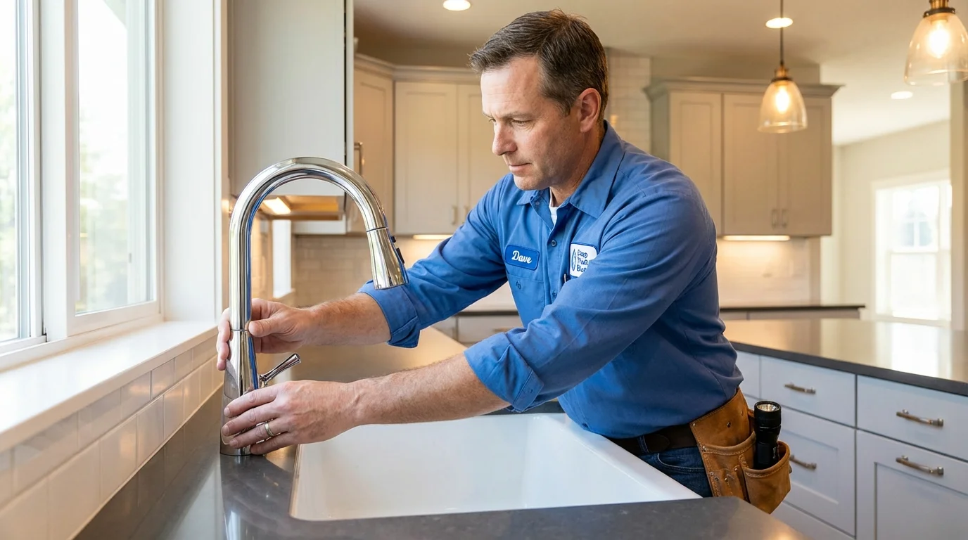 Kitchen faucet installation by Johns Plumbing LLC in Tappahannock